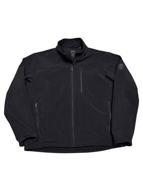 TUMI TECH Waterproof Soft Shell Black Windbreaker Designer Jacket Mens XL